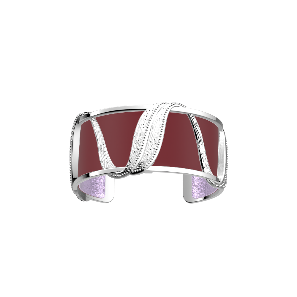 Manchette Drapé, cuir réversible Lavande Métallisée / Violette Sauvage