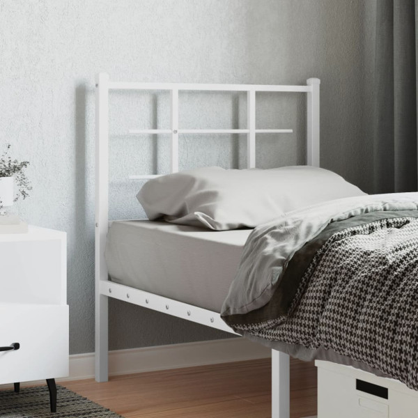 Wezgłowie Biały 75 cm Stal vidaXL