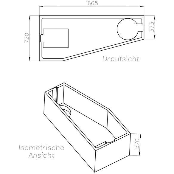 Wannenträger »Koala Vario «, BxHxL: 72 x 57 x 166,5 cm, weiß