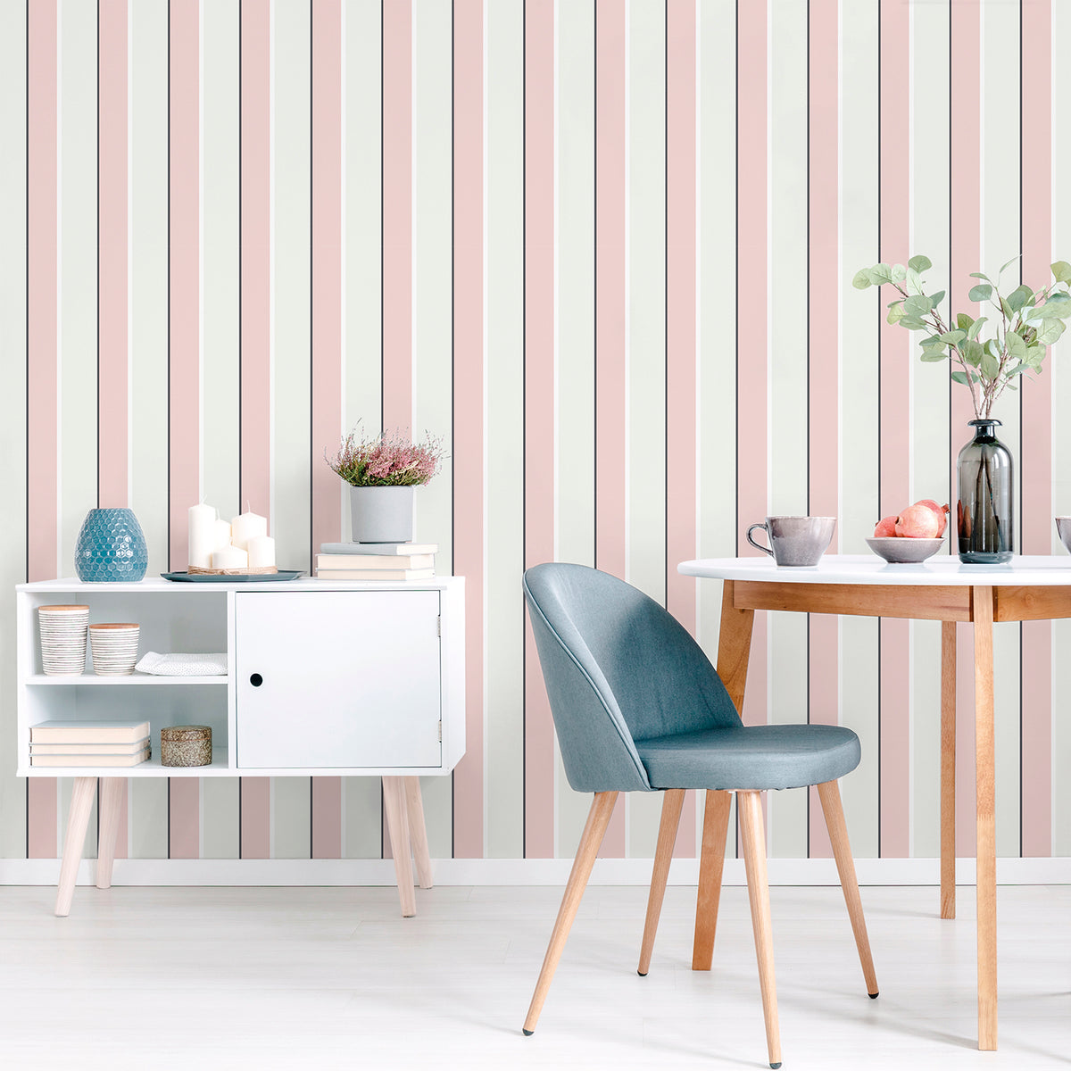 Sanders & Sanders behang strepen roze - 53 cm x 10 m - 640372