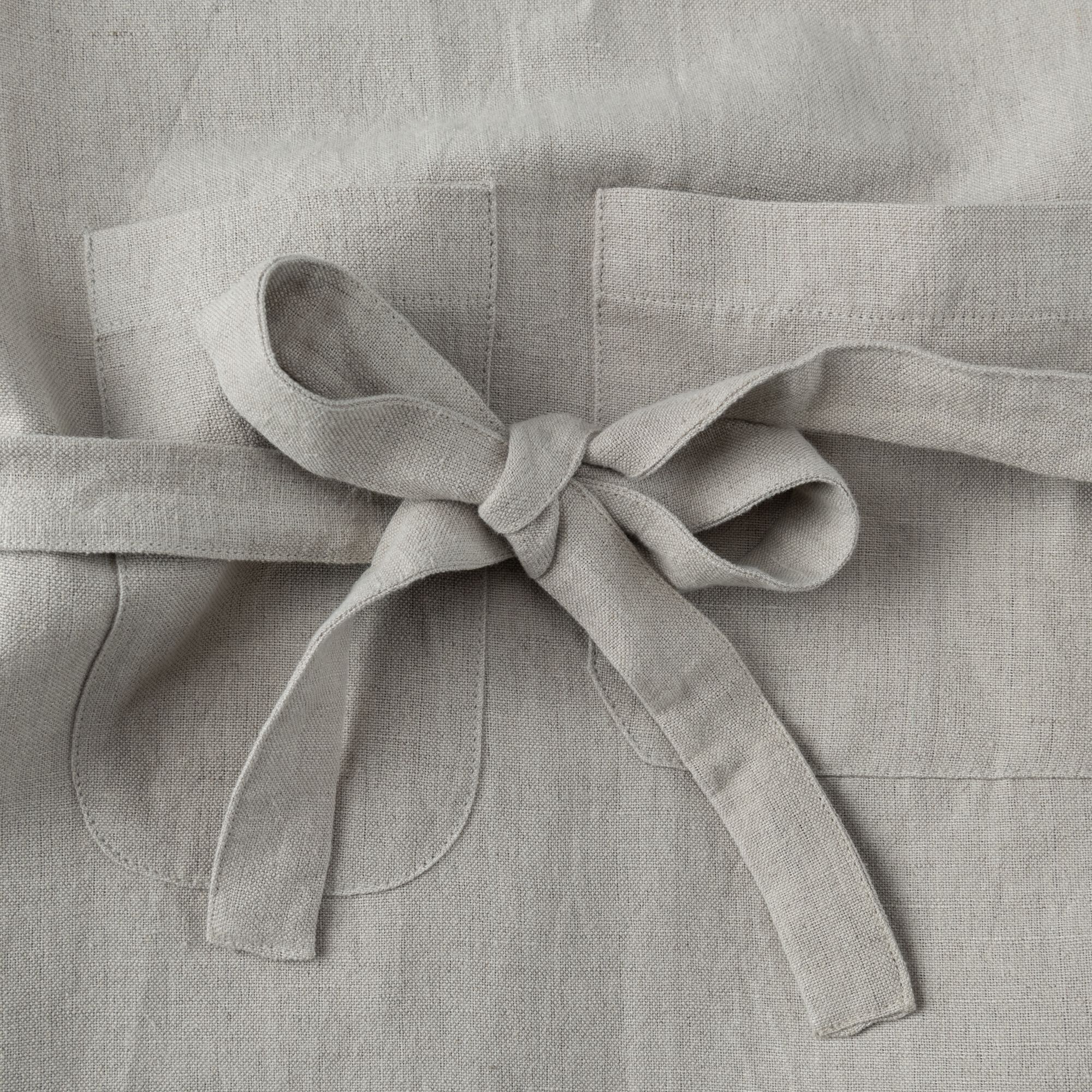 SIL - Tablier effet froissé en lin et coton - beige