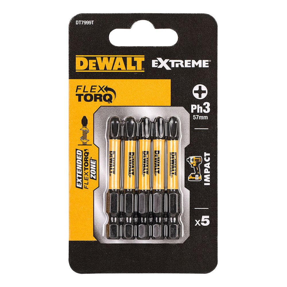 TORSJONBITS DEWALT DT7999T-QZ PH3 57MM 5STK