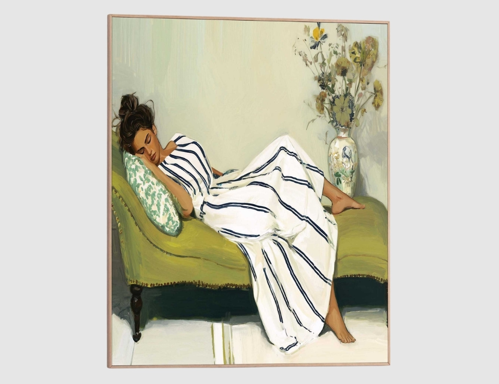 Bild Slim Frame Wood Napping Beauty 40x50cm