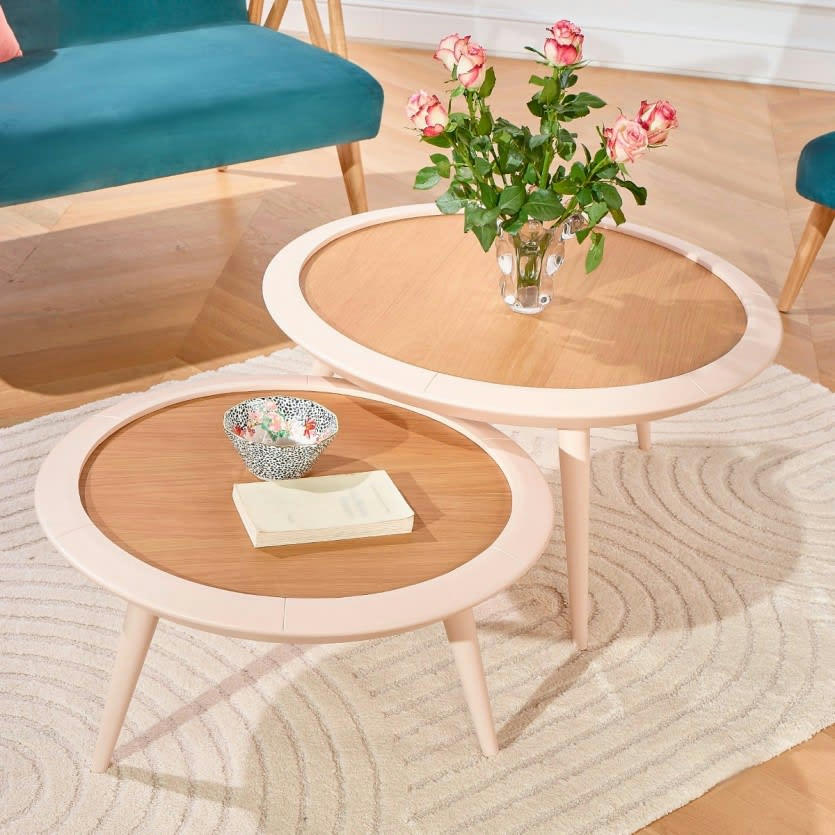 JACQUELINE - Grande table basse gigogne naturel