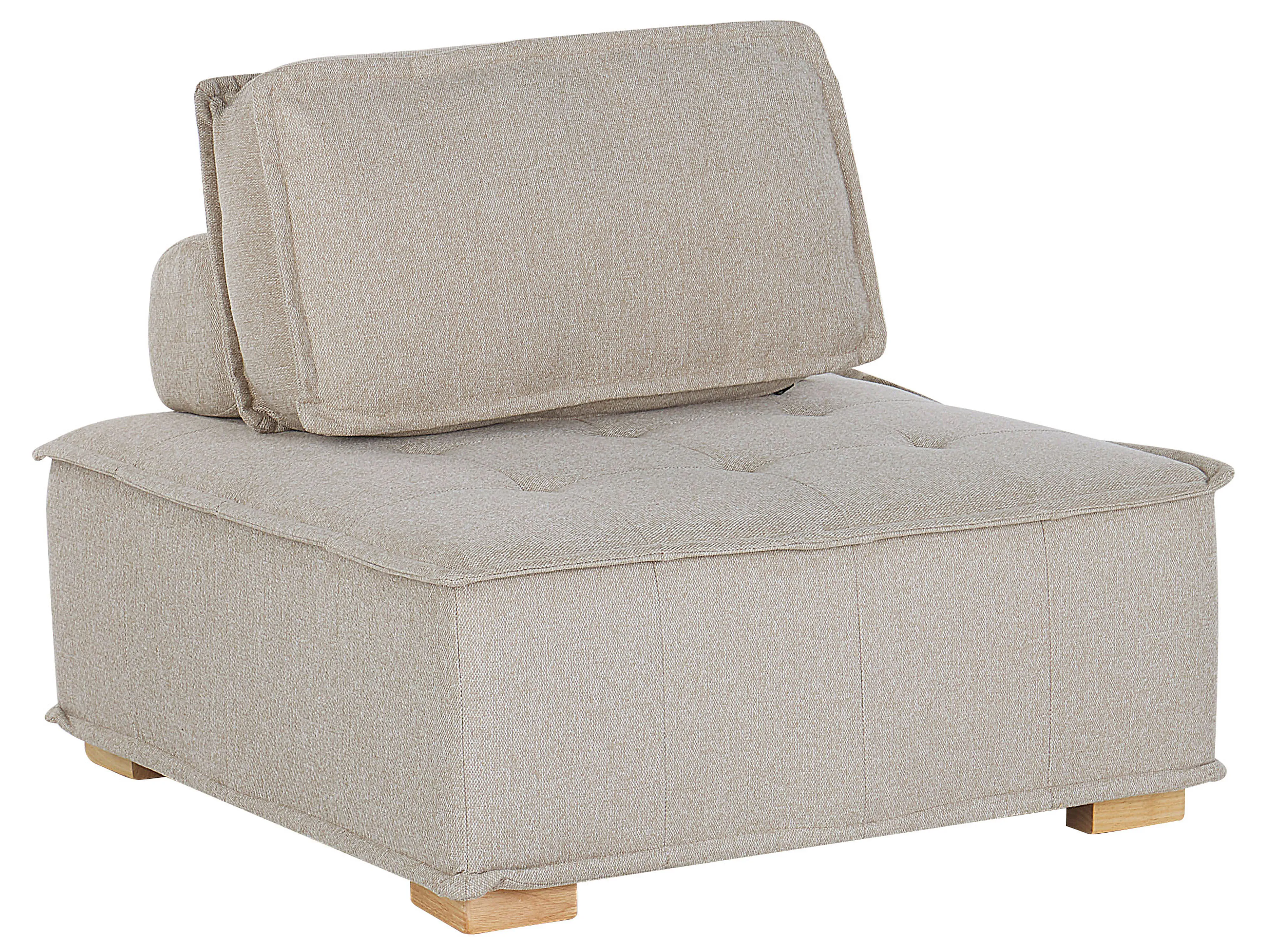 Modular Corner Sofa 4 Seater TIBRO Fabric Light Beige Right Hand