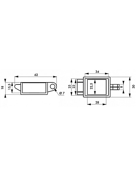 Bloque interrupteur équipement électrique rectangulaire - THIRARD