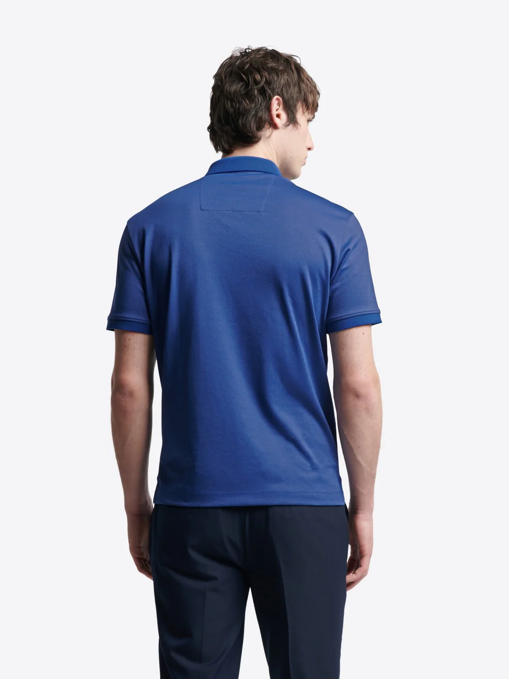 Polo col boutonné maille chinée