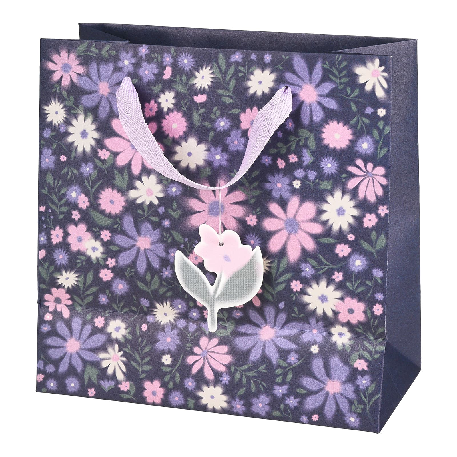 Geschenktüte Flora Violett,B 200 x H 200 x T 100 mm