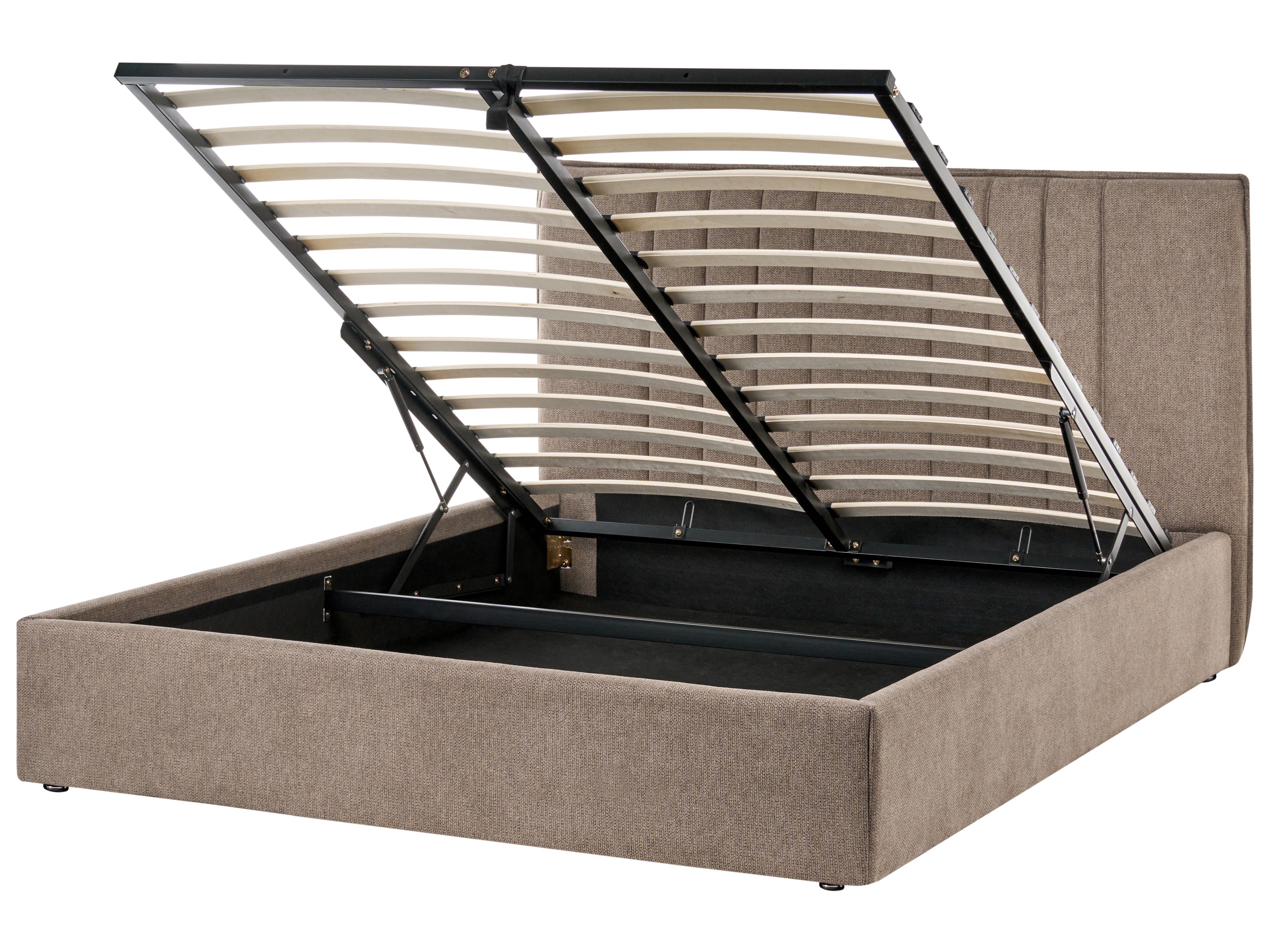 Ottoman Bed Fabric TARASCON 140 x 200 cm (EU Double) Taupe