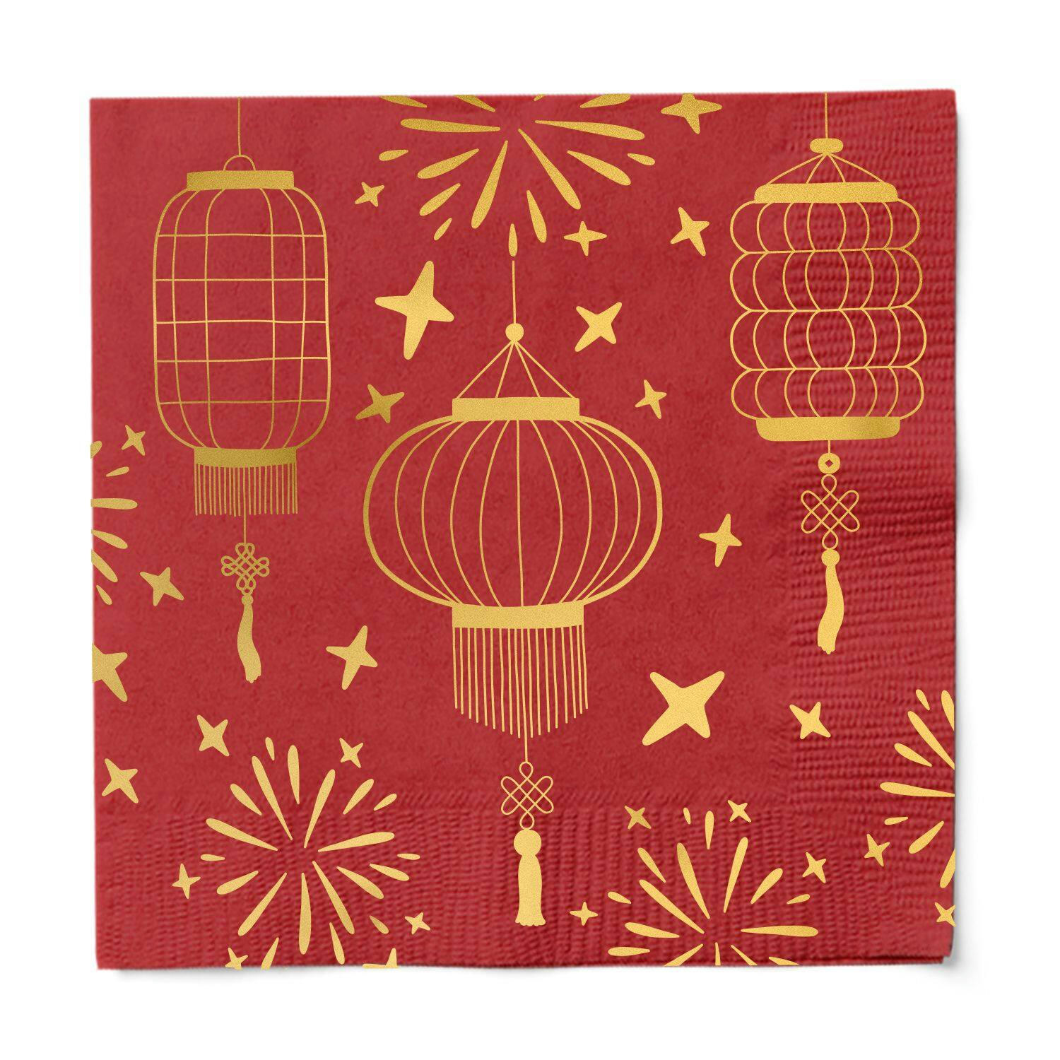 Lunar New Year Lunch Napkins, 6.5-in, 20-pk