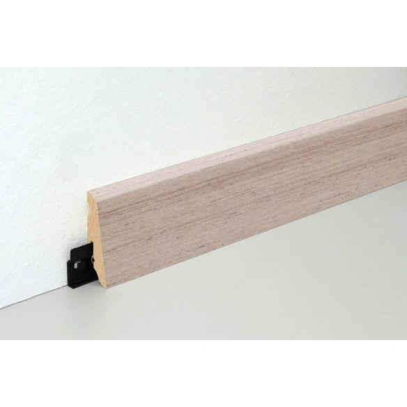 Sockelleiste, Holzoptik eiche grau, MDF, LxHxT: 240 x 5,8 x 1,9 cm