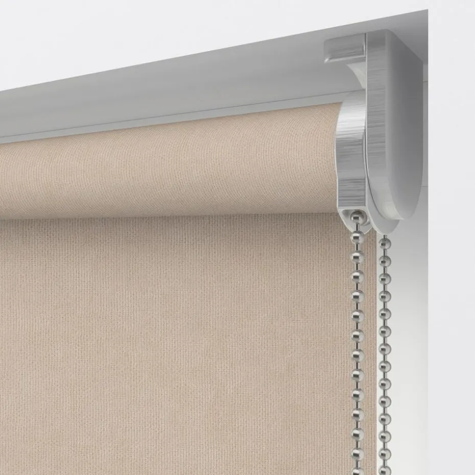 Kwantum Rolgordijnen | Fenstr Rolgordijn Gus Velours  Deels Verduisterend Zand