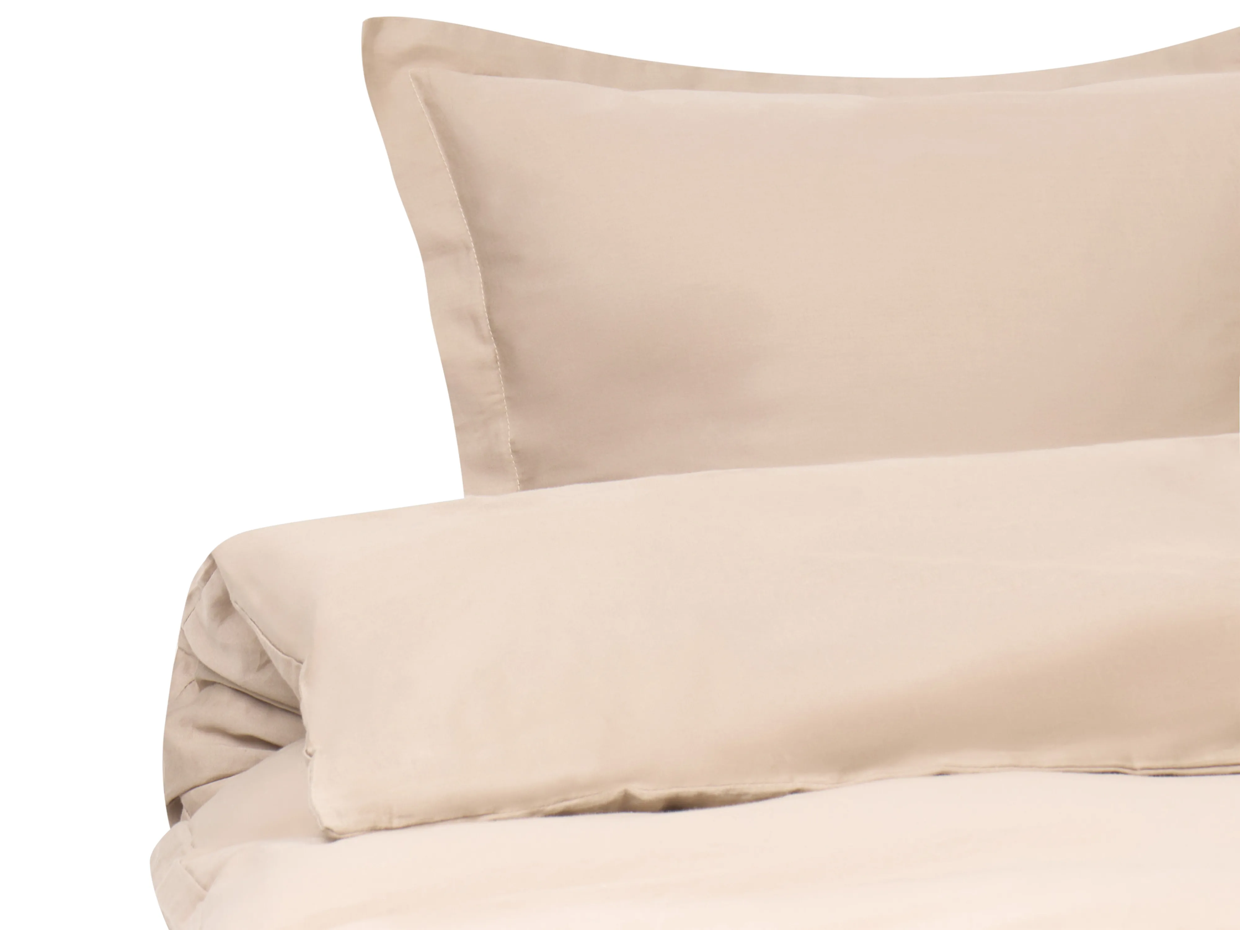 Duvet Cover Set PARKROSE Sateen Cotton 220 x 240 cm Beige