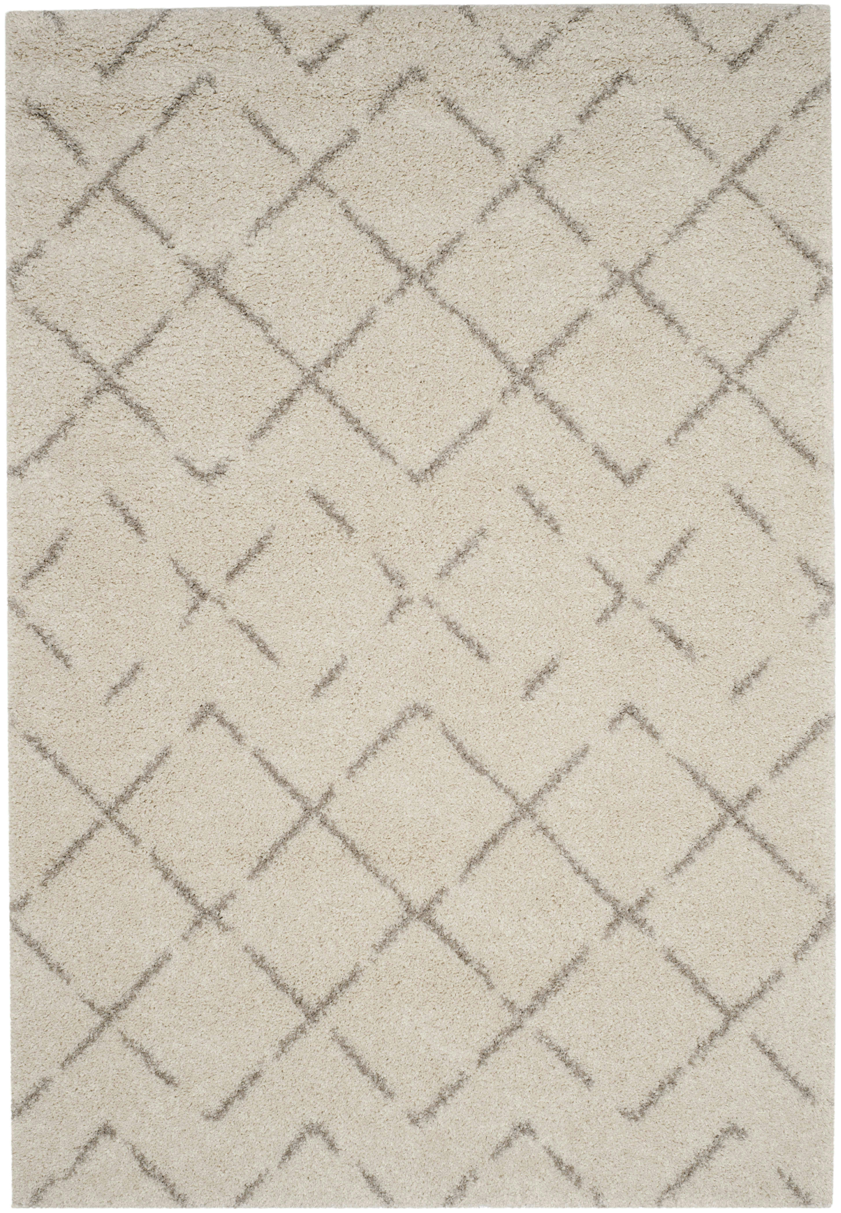 ARIZONA SHAG - Tapis de salon interieur en  ivoire & beige, 155 x 229 cm