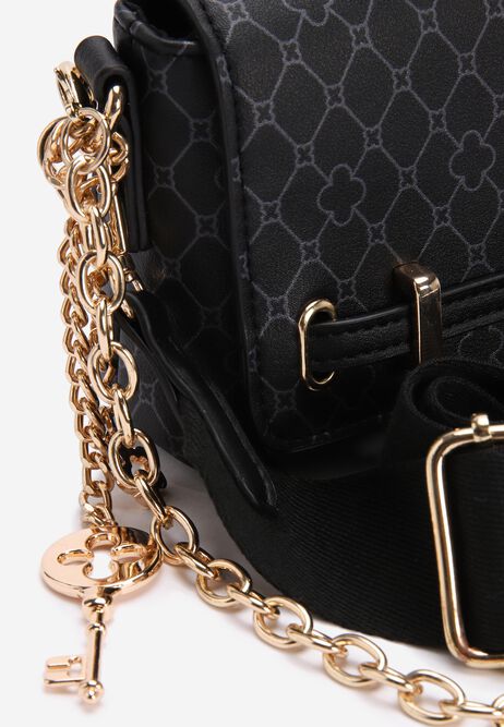 Womens Black Monogram Mini Cross Body Bag