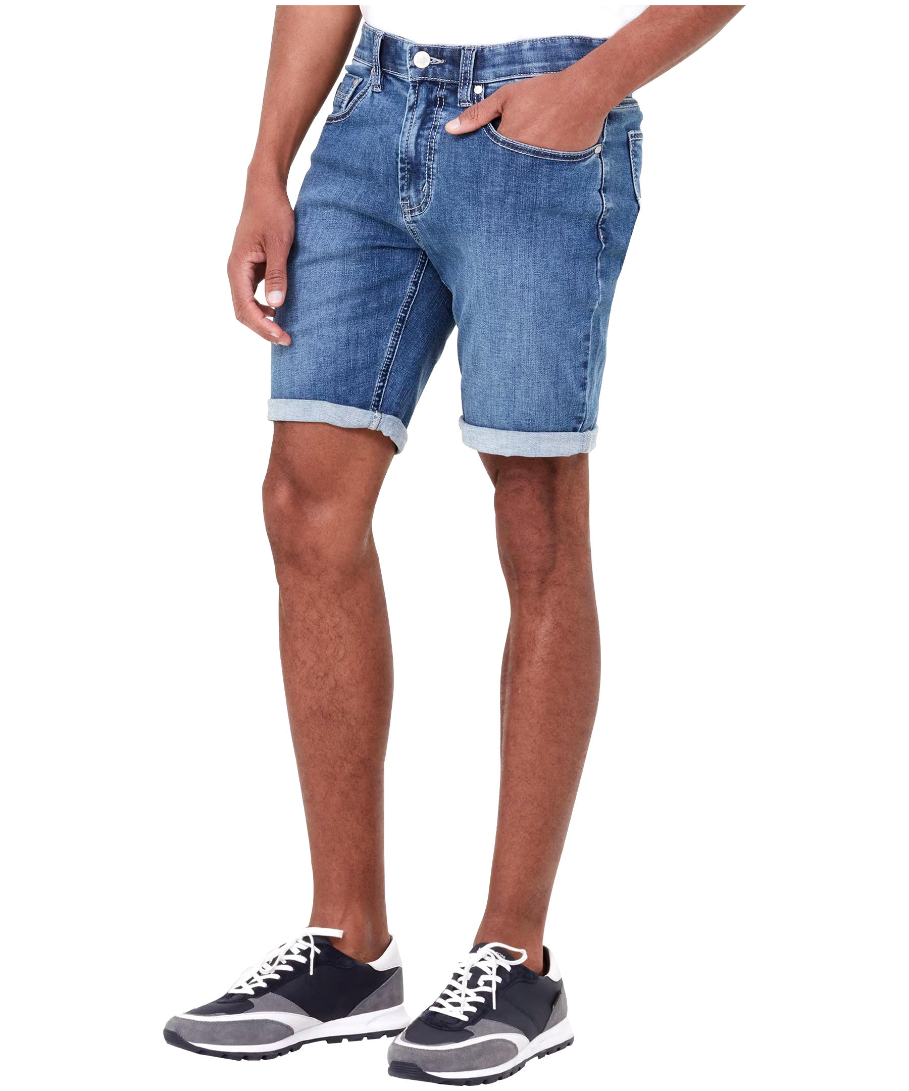Lois Men's Dennis Mid Rise Stretch Denim Jean Shorts