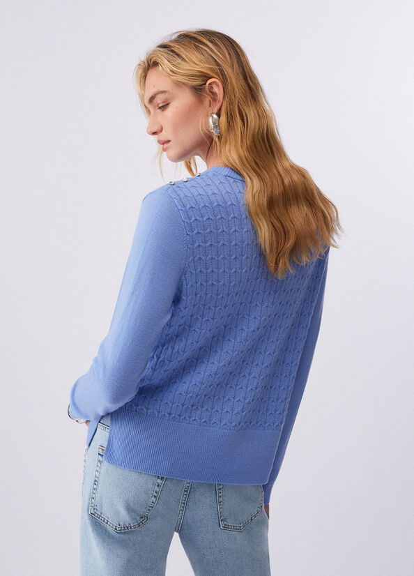 Maglia in lana a trecce