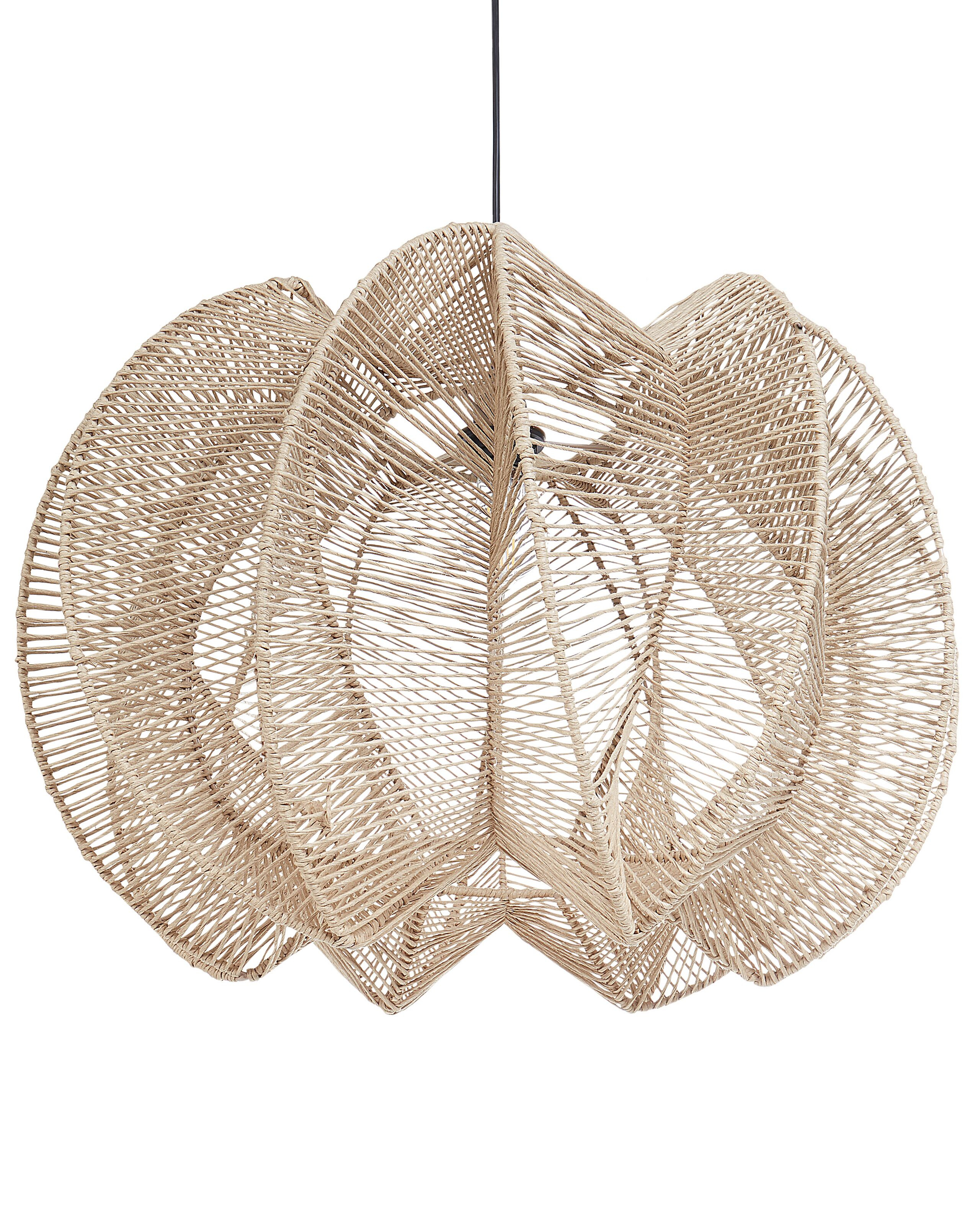 Pleciona lampa wisząca naturalna boho