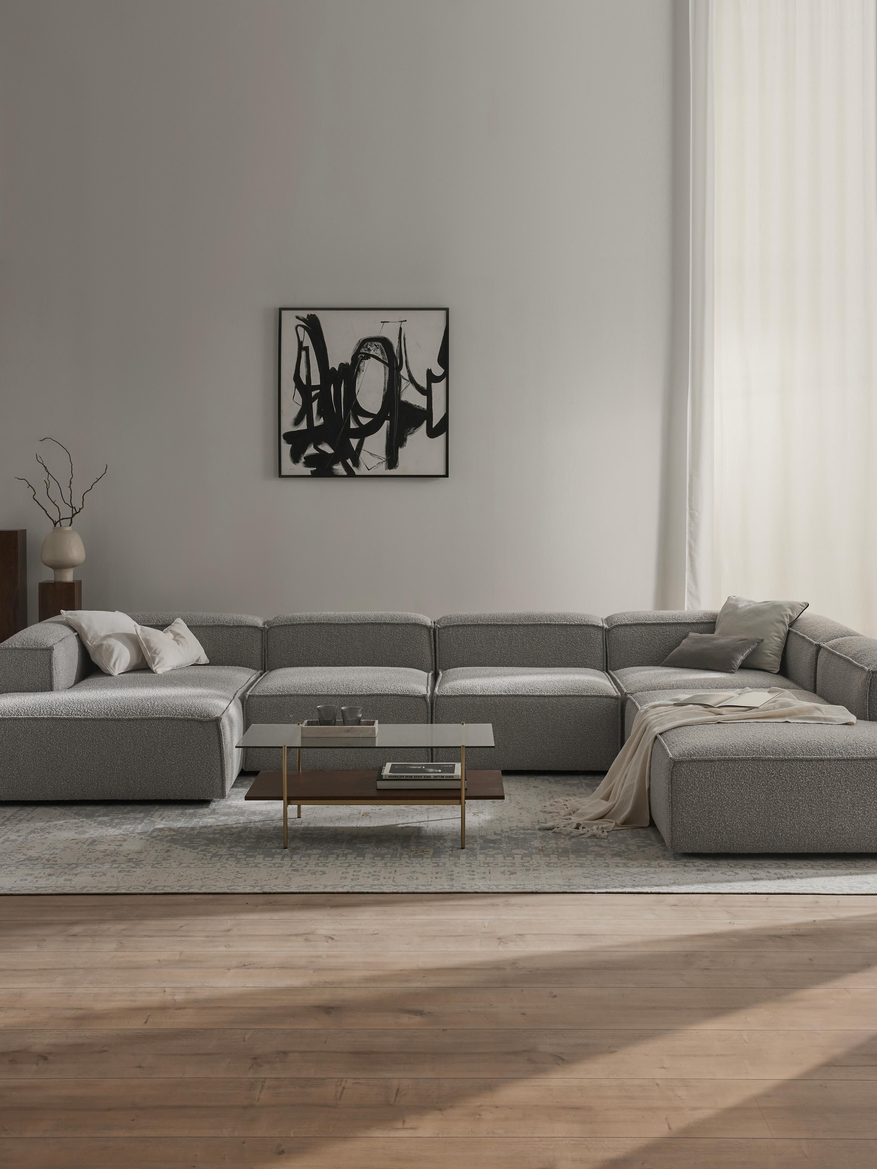 Modulares XL Sofa Lennon aus Bouclé
