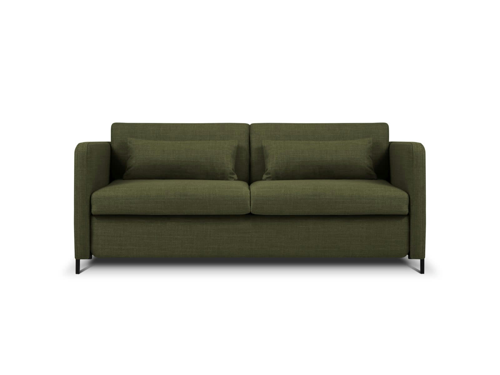 YANIS - Canapé Convertible 2 places en Tissu Structurel Vert