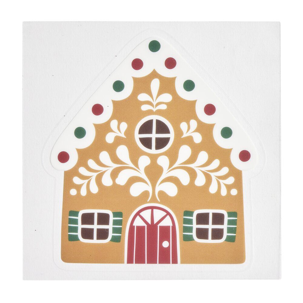 Décoration fenêtre et mur No&euml;l adhésive pain d'épices (3 modèles)