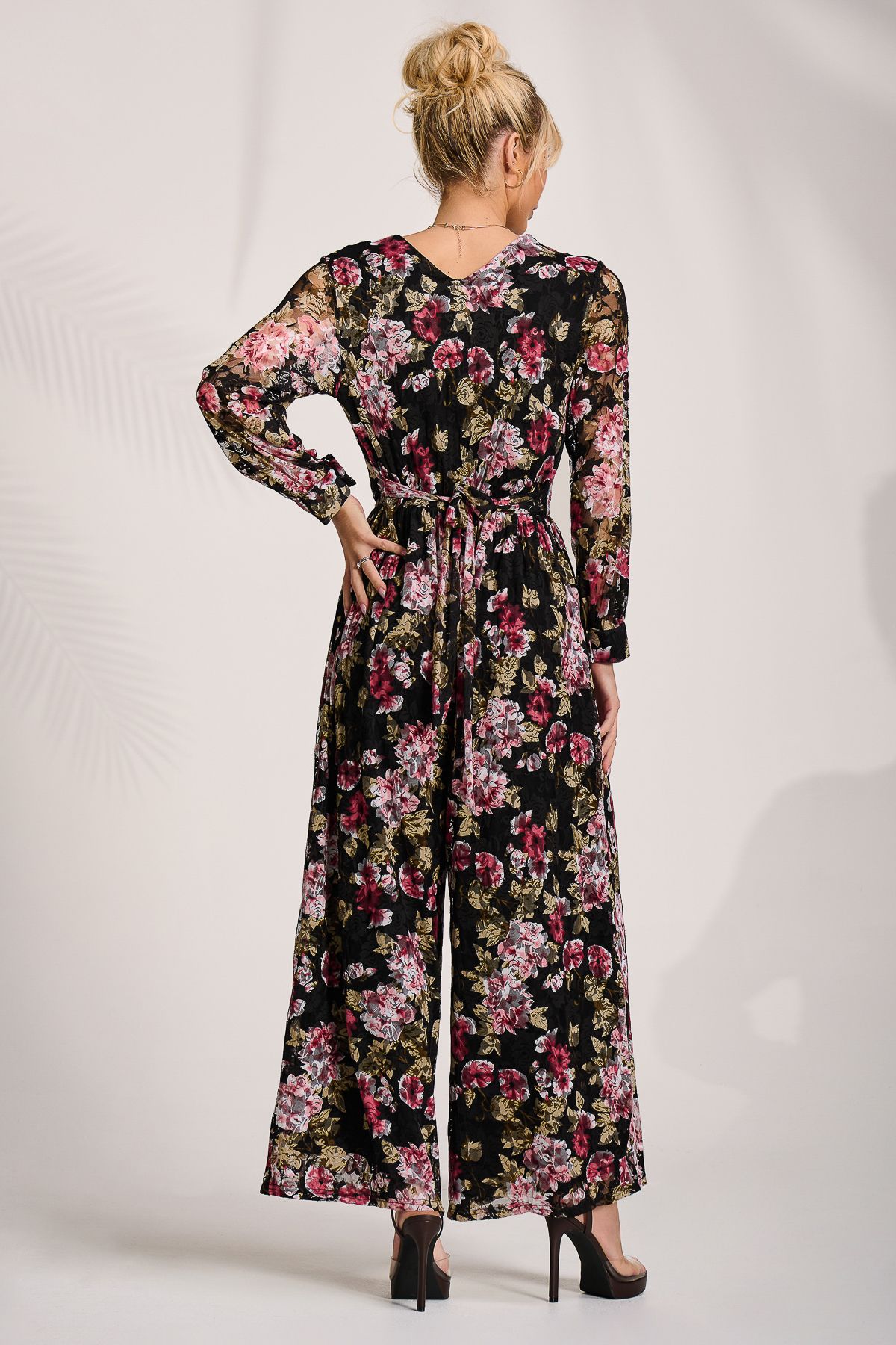 Jolie Moi Lace Long Sleeve Jumpsuit