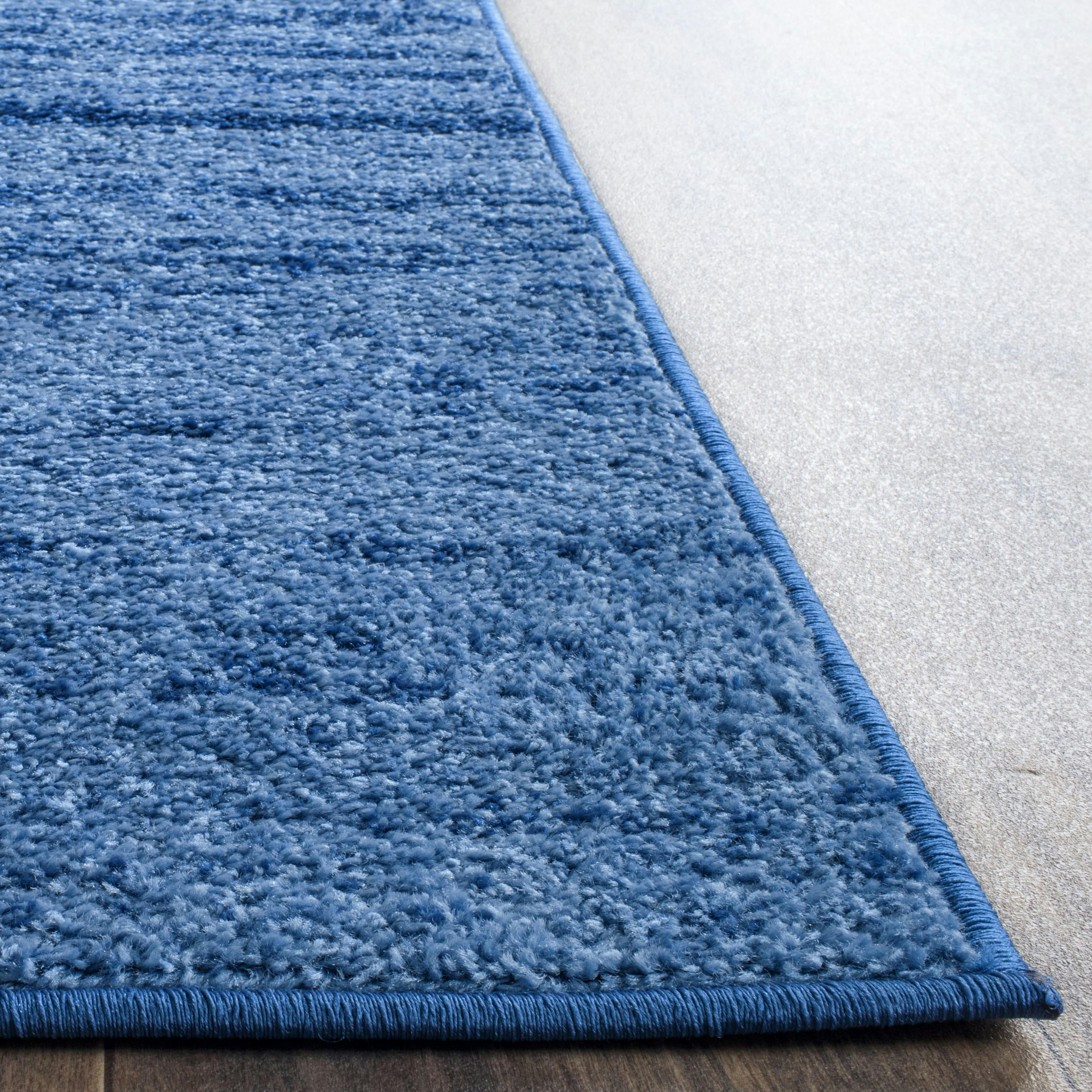 ADIRONDACK - Tapis de salon interieur en bleu ciel & bleu fonce, 91 x 152 cm