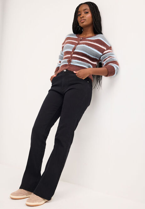 Womens Black Alexa Bootcut Jeans