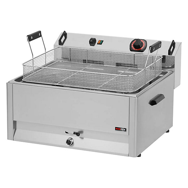 Friteuse électrique 0,5 kW/l, 30 l TOP avec robinet de vidange 400 V FE 60 T - Redfox