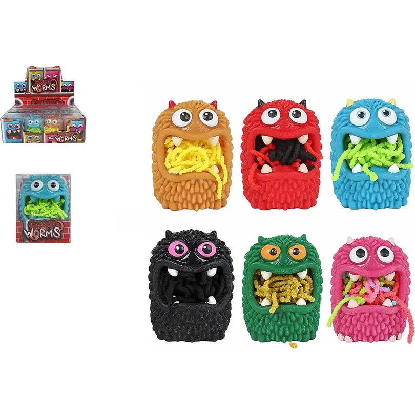 Spielset 6er-Set Creepy Worms Monster