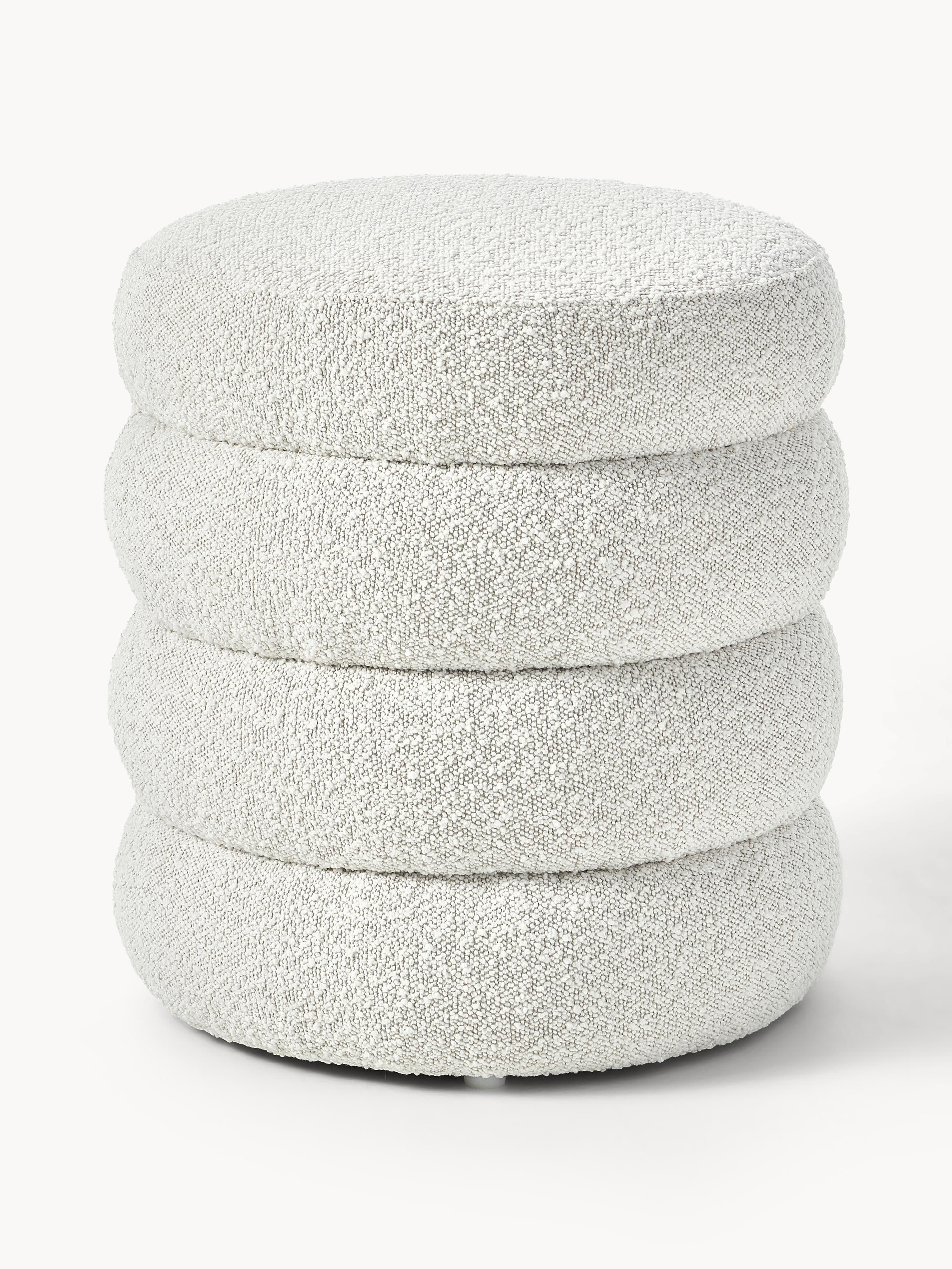 Bouclé-Polsterhocker Alto