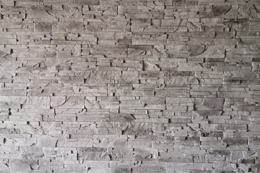 Fototapeta Szara CEGŁA Kamień Łupek 3D 90x60cm