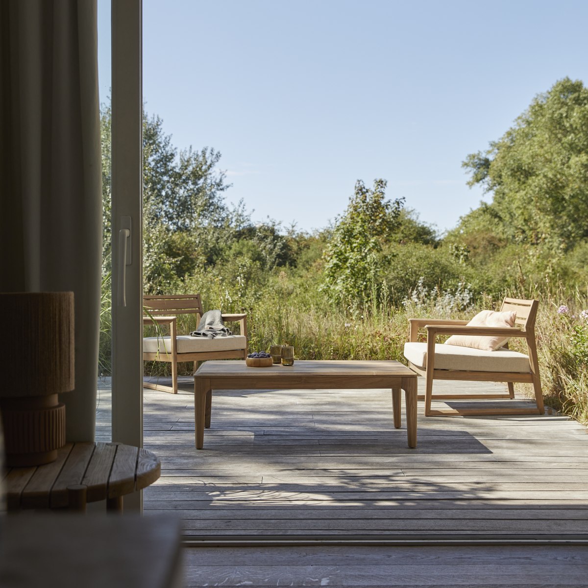 Tikamoon - 2-zits loungeset van massief teak Vasco