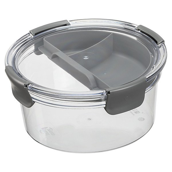 Boîte à repas ronde Résistante en Tritan 1,4 litres - Gris