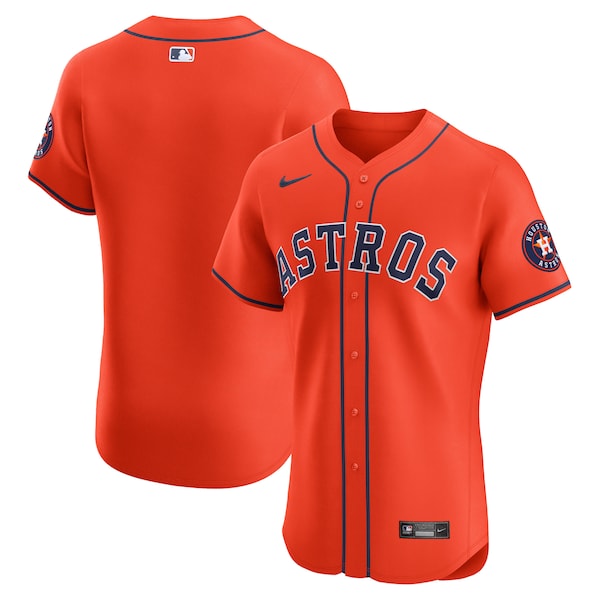 Houston Astros Nike Alternate Vapor Premier Elite Patch Jersey - Orange