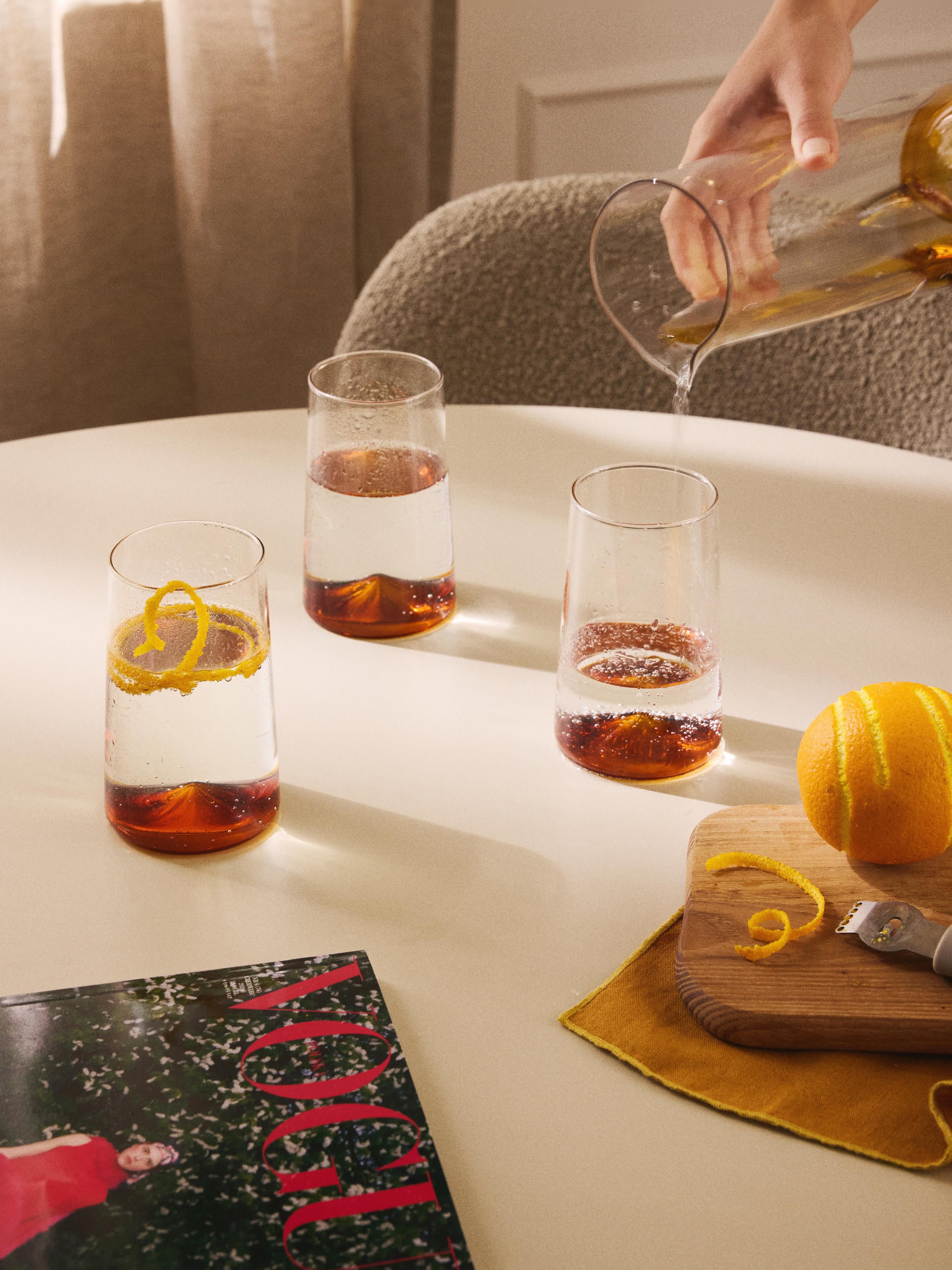 Mundgeblasene Highball-Gläser Hadley, 4er-Set