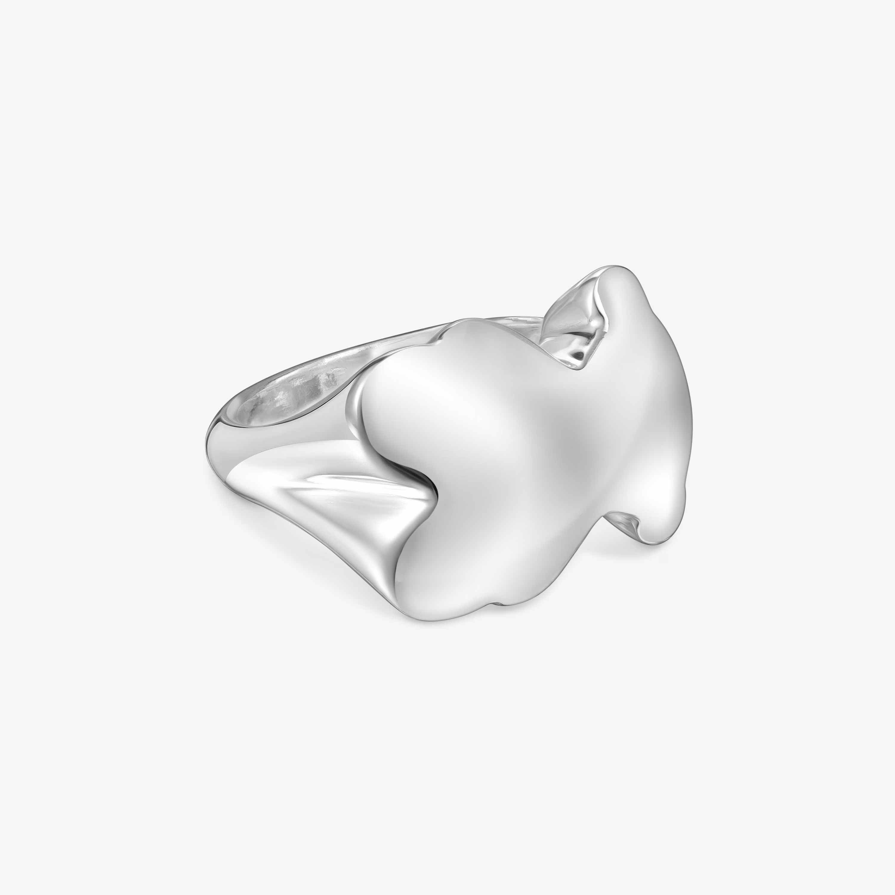 Anillo sello de plata oso Bold Motif