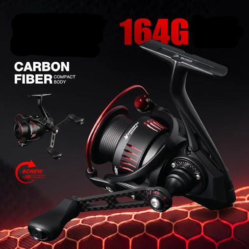 NNEOBA Ultralight Carbon Fiber Spinning Reel 9kg Max Drag Black