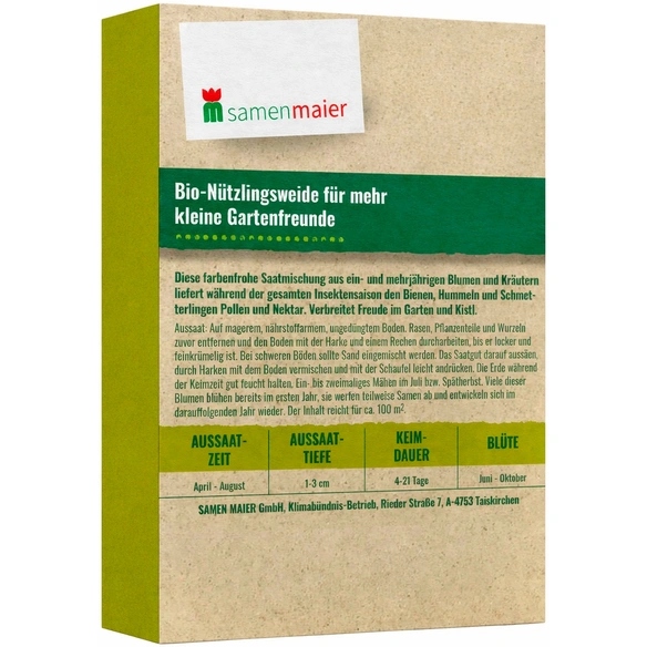 Saatgut »BIO Nützlingsweide 100qm «, Bio-Qualität
