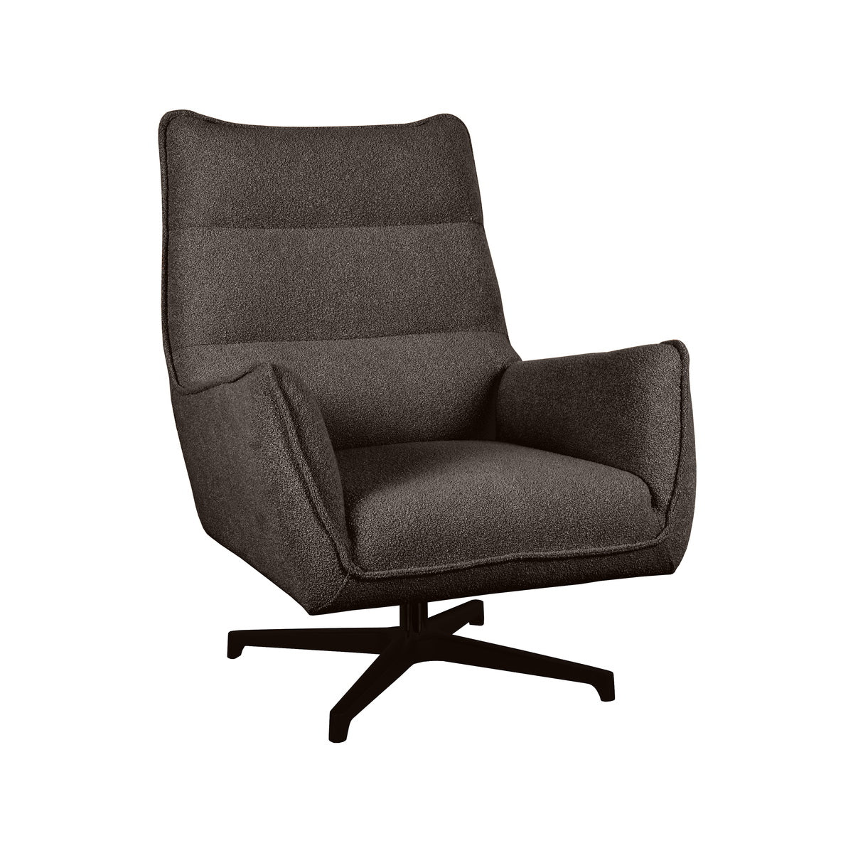 LABEL51 Fauteuil Rodia - Bruin Bouclé - Draaibaar