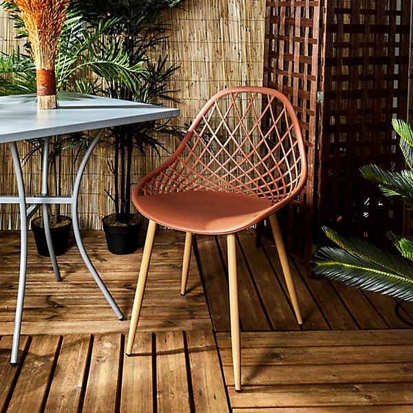 Lot de 4 chaises d'extérieur Malaga en polypropylène