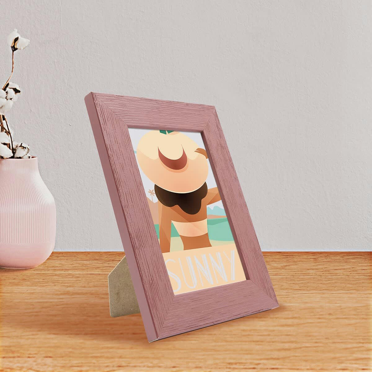 TUTTI FRUTTI - Cadre photo bois reconstitué Terracotta 10x15 cm