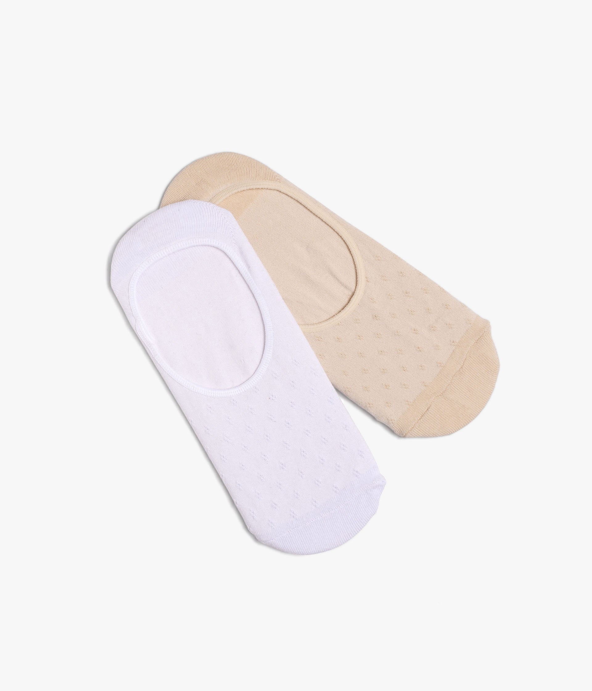 Chaussettes Nacerap beige et blanc
