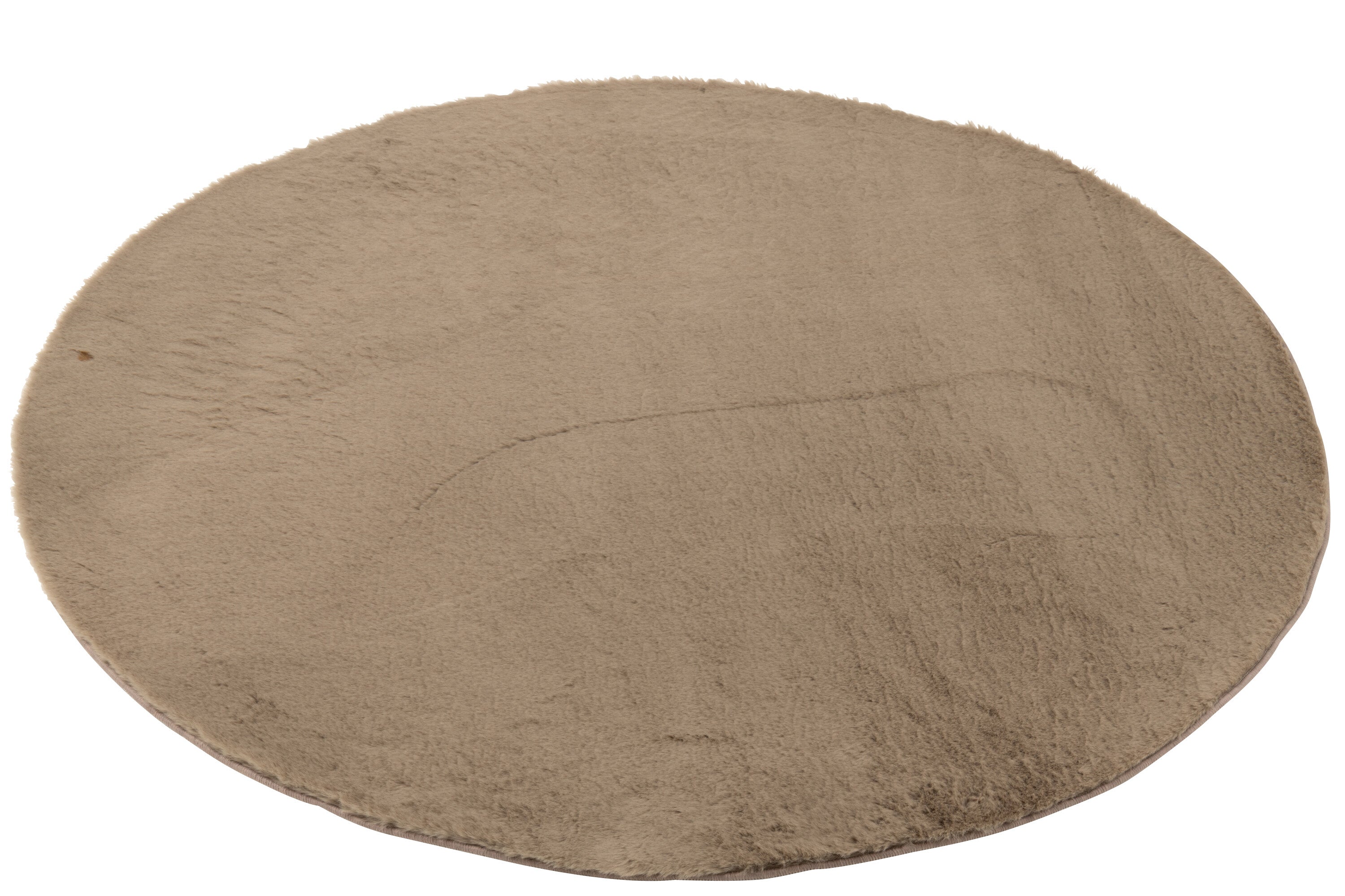 J-Line tapijt Cutie Rond - polyester - taupe