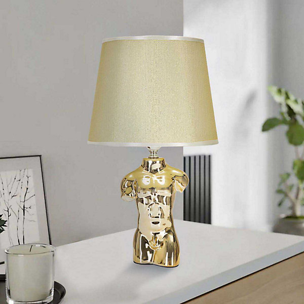 Lampe à poser en céramique Buste glam Buste homme