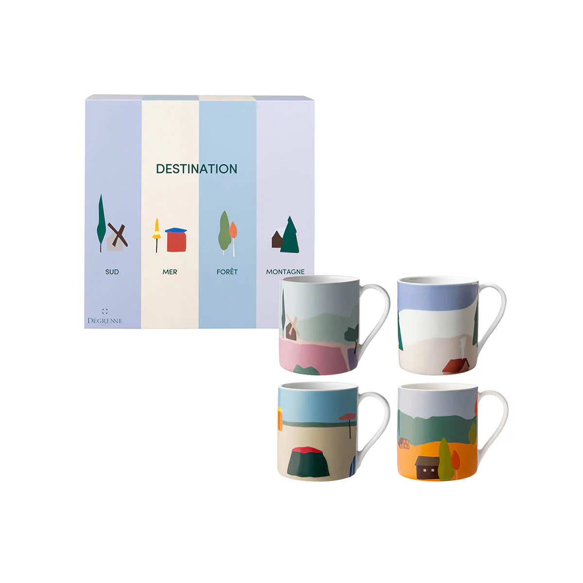 Coffret 4 mugs