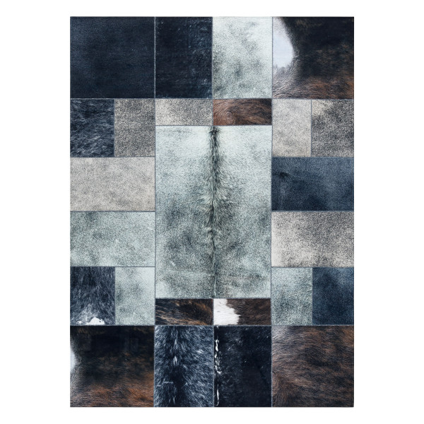 Dywan PATCHWORK 21719 czarny - Skóra bydlęca 120x170 cm