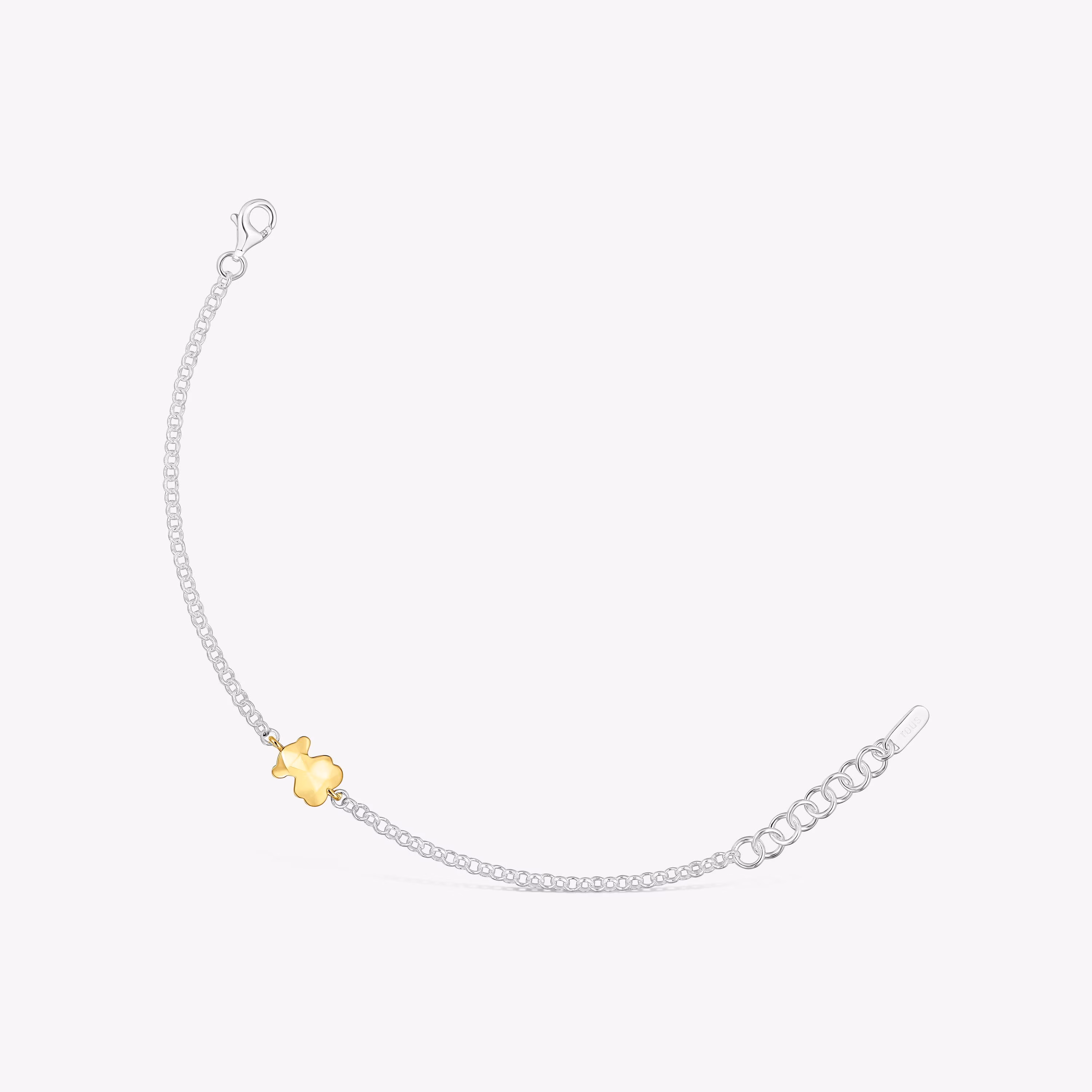 Pulsera cadena oso bicolor Icon Metal