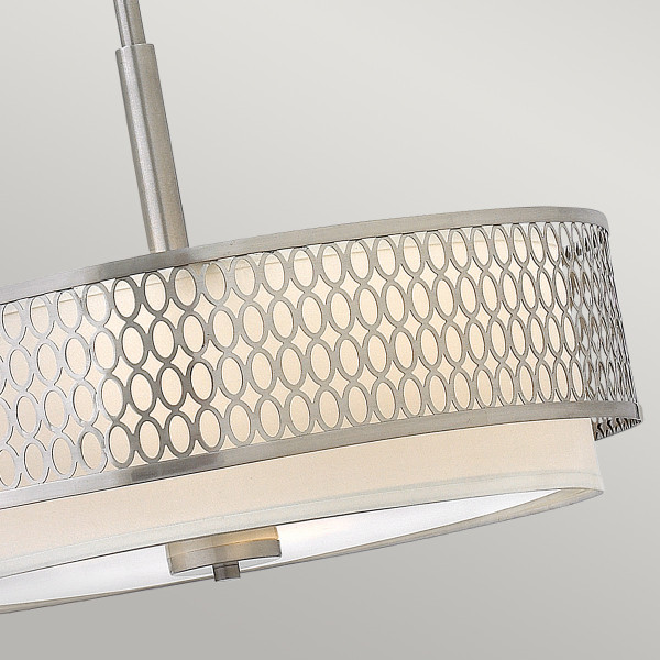 Lampa wisząca szczotkowany nikiel Jules 3xE27x60W Hinkley