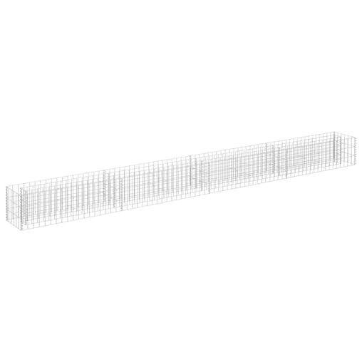 NNEVL Gabion Raised Bed Galvanised Steel 360x30x30 cm